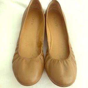 J Crew size 9 tan touched ballet flats